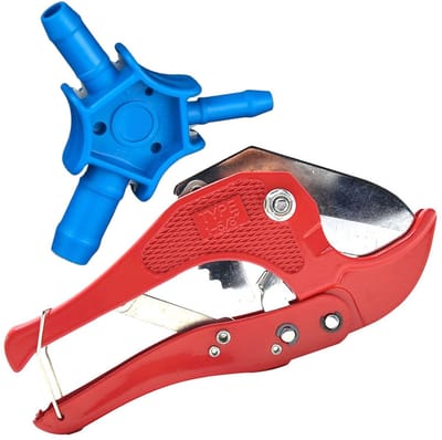 Dailygoody - Premium gereedschapsset - Buissnijder - Nauwkeurige sneden - Blauw - Kalibrator voor kunststof buizen - Geschikt voor diverse toepassinge...