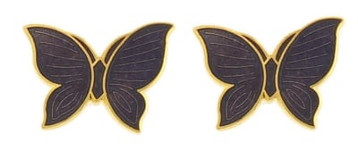 Behave - Oorringen dames - vlindermotief - paars - 1,5 cm
