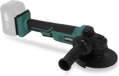 VONROC Accu Haakse Slijper - VPower 20V – Ø125mm – Incl. zijhandgreep & toolbag - Zonder accu & lader