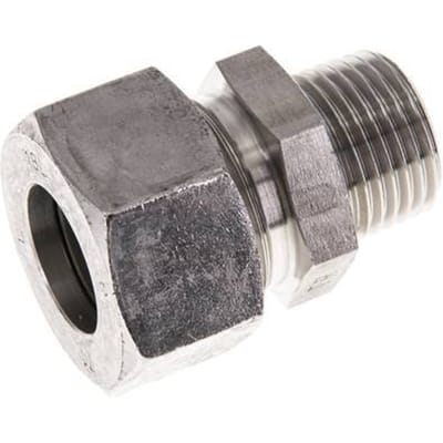 18L & R1/2'' RVS Rechte Snijringkoppeling Buitendraad 315bar ISO 8434-1