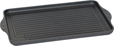 Eurolux Duurzame Grillplaat met Grepen - 43x28 cm - Geschikt voor Alle Warmtebronnen