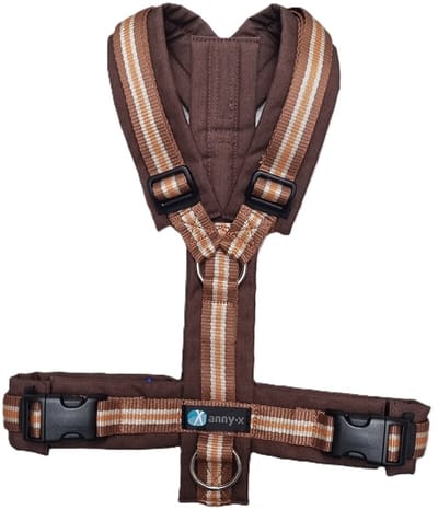 annyx hondentuig Limited Edition kastanje- bruin gestreept- op is op!