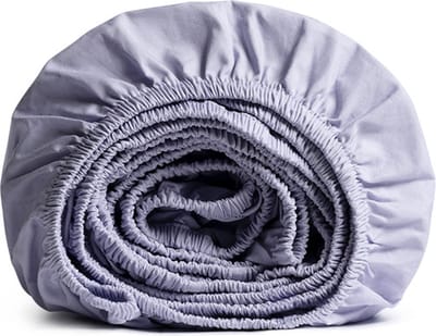 Yumeko hoeslaken percal katoen lavendel blauw 90x200x30 - Bio, eco & fairtrade
