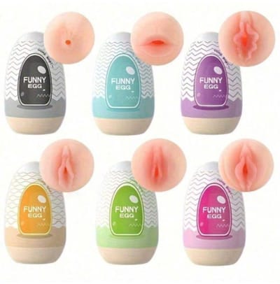Oneay Anale masturbator voor mannen, geschikt voor mannen, realistische beige textuur, lichtgewicht seksspeeltje voor mannen, zacht en klein eivormig ontwerp.