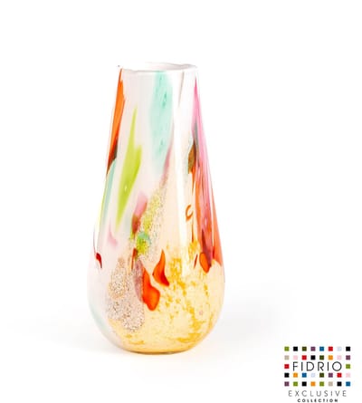 Fidrio - Mixed Colours vaas - Model Gloriosa - Hoogte 30 cm