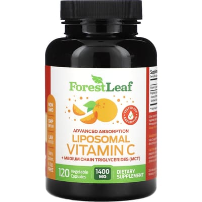 Forest Leaf, liposomale vitamine C, 1.400 mg, 120 plantaardige capsules (700 mg per capsule)