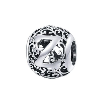 Letter Z romantisch bedel | bedels voor armband | alfabet bead | Zilverana | geschikt voor alle bekende merken | 925 zilver | moederdag