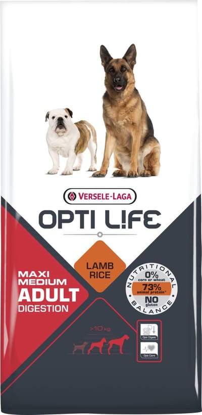 Opti Life Adult Digestion Medium-Maxi - Hondenvoer - 12,5 kg Promo
