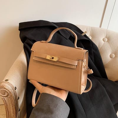 Tassen voor Dames Nieuwe Stijl Hoge kwaliteit en Modieus Eenvoudig en Niche Design Schoudertas Crossbody Kleine Vierkante Tas brown