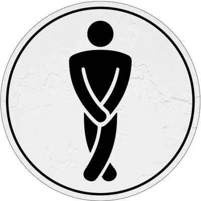 Heren WC bordje | Forex Re materiaal | 10 cm