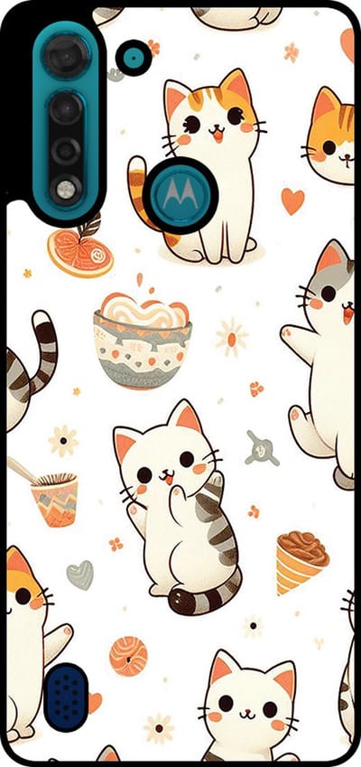 Smartphonica Telefoonhoesje Geschikt voor Motorola Moto G8 Power Lite met katten opdruk - TPU backcover case cat design geschikt voor Motorola Moto G8 Power Lite
