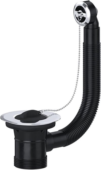 Universele Afvoerplug voor Gootsteen met Overloop en Ketting, 40 mm
