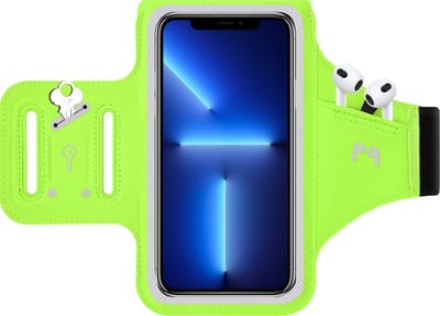Universele Telefoonhoesje - Sport Armband - Hardloop Telefoonhouder Universeel - Opbergvak voor Pasjes, Sleutels en Oortjes - Groen