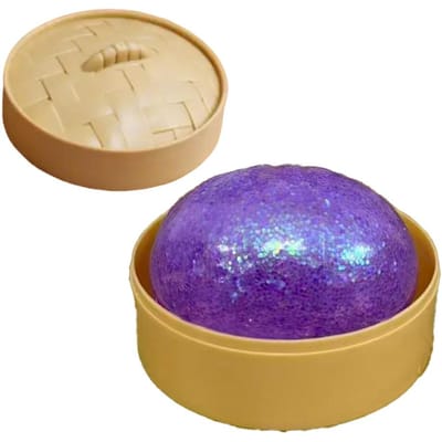 3 soorten Glitter Dumpling Glitter Dumpling Squishy met Doos Dumplings Sensorisch Knijpspeelgoed voor Stressverlichting