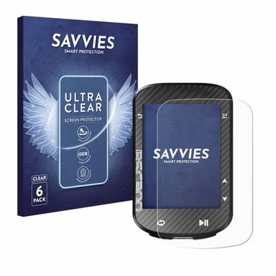 Savvies - Screenprotector voor iGPSPORT BSC300 - Folie Beschermfolie transparant 6 Stuks