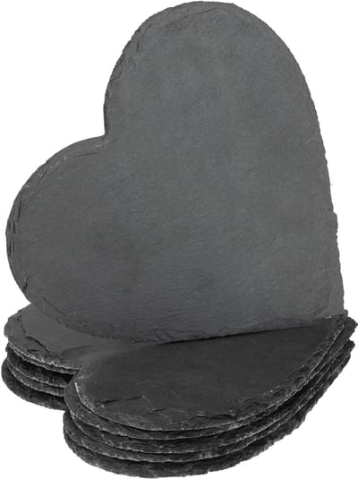 Leisteen hartvormige decoratie voor stijlvolle tafeldecoratie en creat