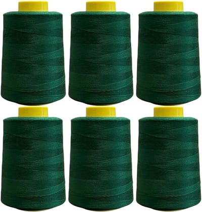 6 Rollen Sterk Polyester Naaigaren (4500m) - Groen Universeel Naai Garen