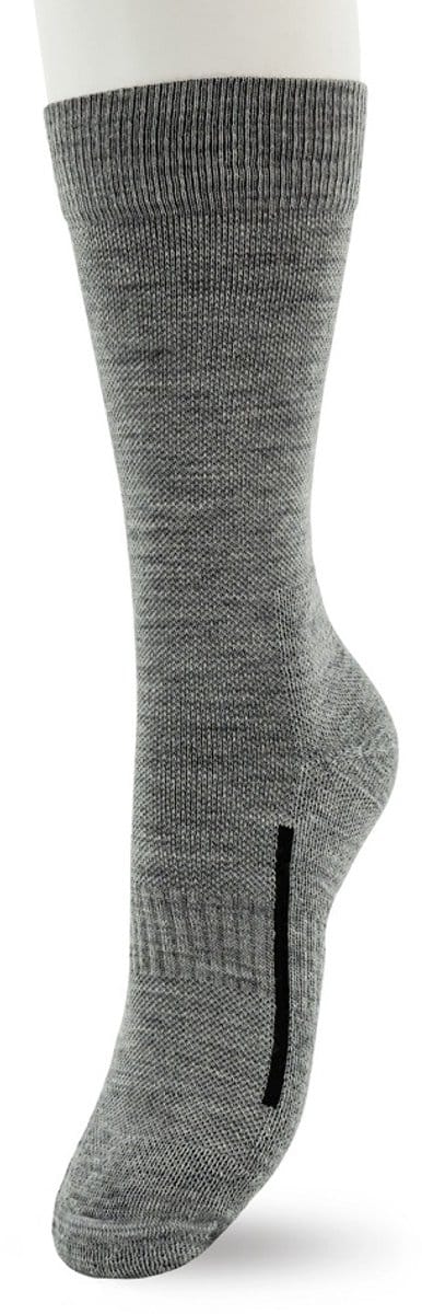 Bonnie Doon Wandel Sokken Merino Wol Midden Grijs Dikke Dempende Zool Unisex maat 35/38 - Vochtregulerend - Dempende zool - Wandel Sokken - 70% merino Wol - Warme Sokken - Zomer Wandeling - Ademend - Grey Melange - BW230001.236