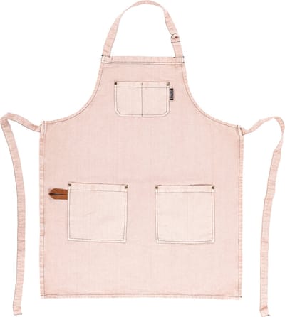 Tiseco Home Studio - Keukenschort HAVANA - 100% katoen - Verstelbaar nekdesign, gemakkelijk schoon te maken, ruime voorzakken - 74x85 cm - Roze