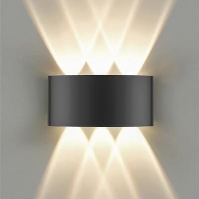 LED Wandlamp IP65 voor Binnen en Buiten - 6 W Verlichting met 6 Lichtbronnen en Warme Witte 3000K