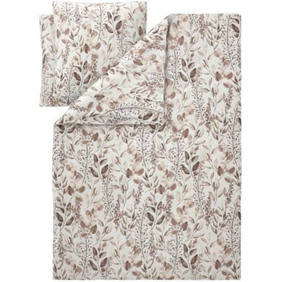LIVARNO Polyester satijn dekbedovertrek 200 x 200 cm, 2-persoons (Bladeren)