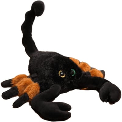 Kawaii Zachte Schorpioen Liggende Houding Kleurrijke Schorpioen Hanger Handgemaakte Kruipende Insect Dier Huisdecoratie black