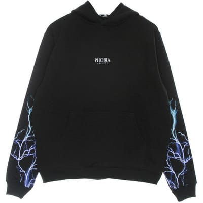 Lichtgewicht herenhoodie Lightning Hoodie Zwart/blauw/lichtblauw