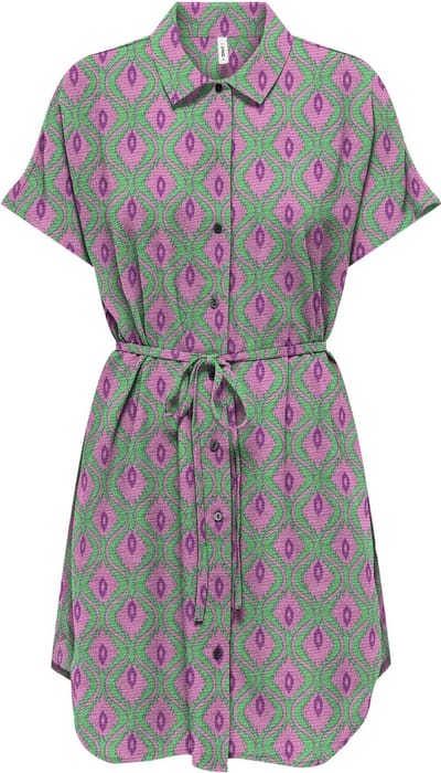 ONLY ONLNOVA LIFE VIS AYLA SHIRT DRESS AOP Dames Jurk - Maat XS