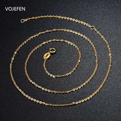 Origineel AU750 18 K Echt Goud Fijn Ketting O Schakels Schakel Prachtige Sieraden Voor Vrouwen & Mannen (Geel, Roos) Choker Nieuw gray