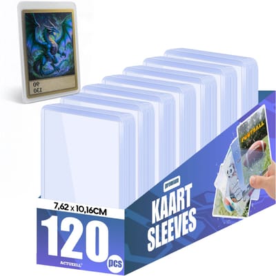 Actueell® 120 PCS Toploaders 3x4 inch - Geschikt voor Penny Sleeves, Card Sleeves & Toploader Binders - Card Protector -
