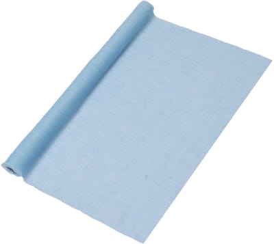 ARTYFETES - Hemelsblauwe mousseline tafelloper 48 cm x 5 m voor doopfeest