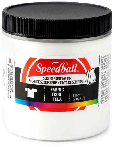 Fabric ink white screen printing -Speedball