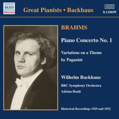BBC Symphony Orchestra, Wilhelm Backhaus - Brahms: Piano Concerto No.1 | Variations On (CD)