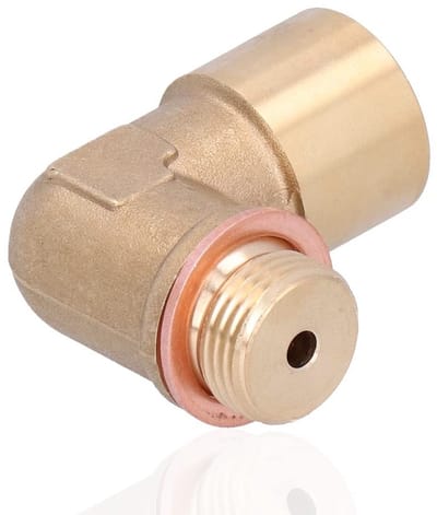 Dailygoods - Universele Zuurstof Sensor Adapter - 90 Graden Schuine Extender - Hoogwaardig Messing - M18x1.5 - Duurzaam en Corrosiebestendig - Geschik...