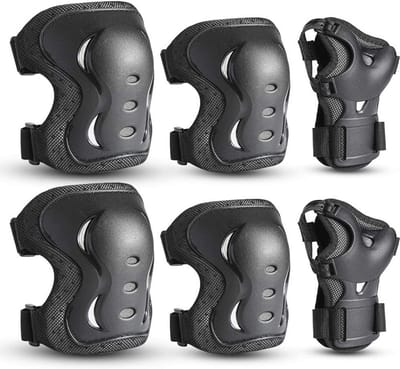 Knie- en Elleboogbeschermers voor Kinderen en Volwassenen - 6-in-1 Set voor Skaten, Fietsen en Scooteren