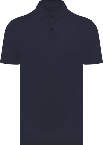 Spasso Linnen herenpolo SP217 - Navy Blue - S