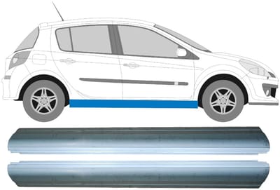 Reparatie dorpel voor Renault Clio III 2005-2014 / Links + Rechts / Set