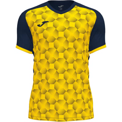 Joma Supernova III Shirt Korte Mouw Kinderen - Marine / Geel | Maat: 128-140