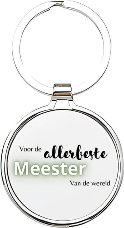 Akyol - voor de allerbeste meester van de wereld Sleutelhanger - Meester - de leukste meester - meesters - leraar - basisschool meester - docent - onderwijzer - basisschool - middelbareschool leraar - afscheidscadeau voor een meester - 4 x 7,5 CM