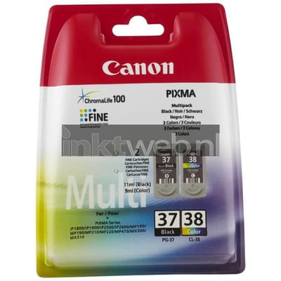 Canon PG-37 / CL-38 zwart en kleur (Origineel)