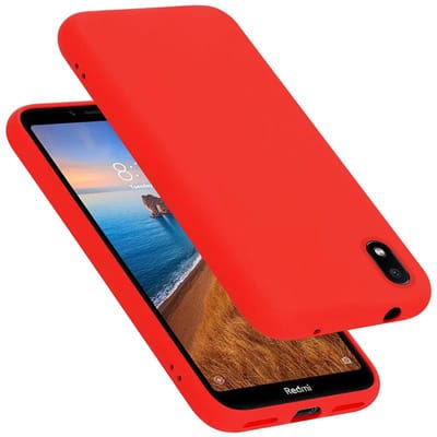 Cadorabo Hoesje geschikt voor Xiaomi RedMi 7A in LIQUID ROOD - Beschermhoes gemaakt van flexibel TPU silicone Case Cover