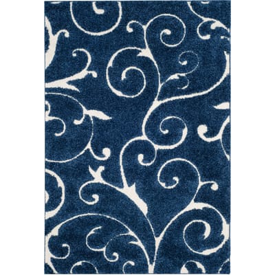 Vloerkleed Hafsa donkerblauw | Safavieh