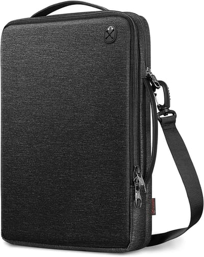 Laptoptas voor 15 inch MacBook Air en 16 inch MacBook Pro, geschikt voor Asus, HP en Lenovo met schouderriem en extra opbergvakken