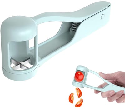 Dailygoods- Fruitsnijder voor Kinderen - Roestvrij Staal - Voedselveilig ABS - Eenvoudig te Reinigen - Draagbaar - Afmetingen 16,5 x 5,8 x 2,4 cm - Fruit Snijder