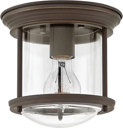 Hinkley LED Plafond Badkamerlamp Hadrian | 1X E27 Max 60W | IP44 | Dimbaar | Oil Rubbed Bronze