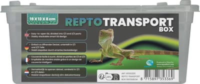 Repto Transparante transportbox voor reptielen, amfibieën en insecten | 19 tot 37 cm 19 x 13 x 8CM