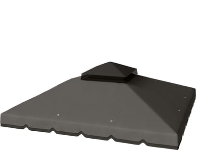 Outsunny Vervangingsdak-Polyester-300L x 300B cm-Lichtgrijs+Donkergrijs