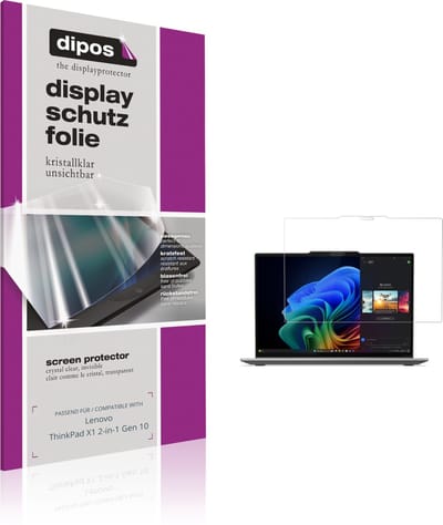 dipos – 2x Beschermfolie geschikt voor Lenovo ThinkPad X1 2-in-1 Gen 10 | Krasbestendige & heldere Screenprotector Ultra-Thin