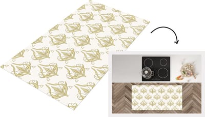 Keukenloper - Loper keuken - Patroon - Bloemen - Art Nouveau - 120x60 cm - Keukenloper vinyl