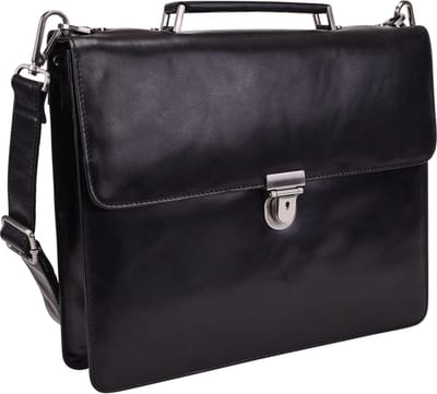 Leonhard Heyden Cambridge aktetas 1-vaks 13 inch - Zwart